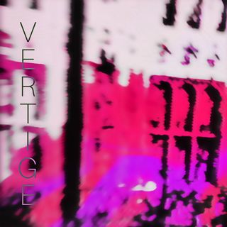 Un fond de bâtiment flou et glitché qui ne laisse apparaître que les ombres, les tons clairs laissent apparaître en transparence un camaïeu de tons rouge rubis/cramoisis. Sur le côté gauche de la pochette, à la verticale de haut en bas, on peut lire le titre du single en caractères très fin, VERTIGE.